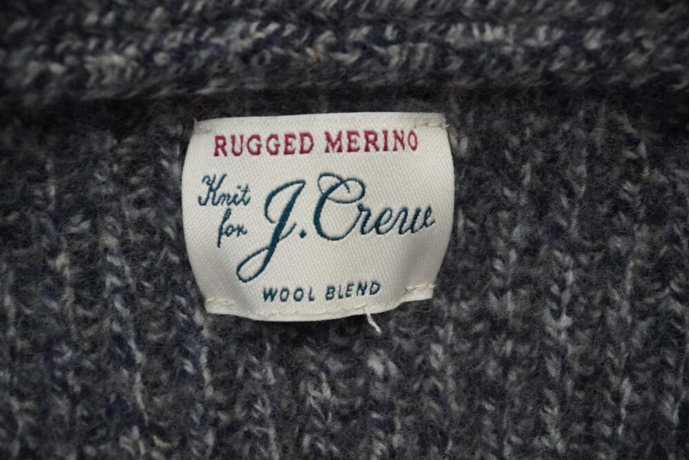 J Crew Rugged Merino Cardigan Sweater Mens Small Gray Shawl Collar Knit Pockets - Picture 3 of 16